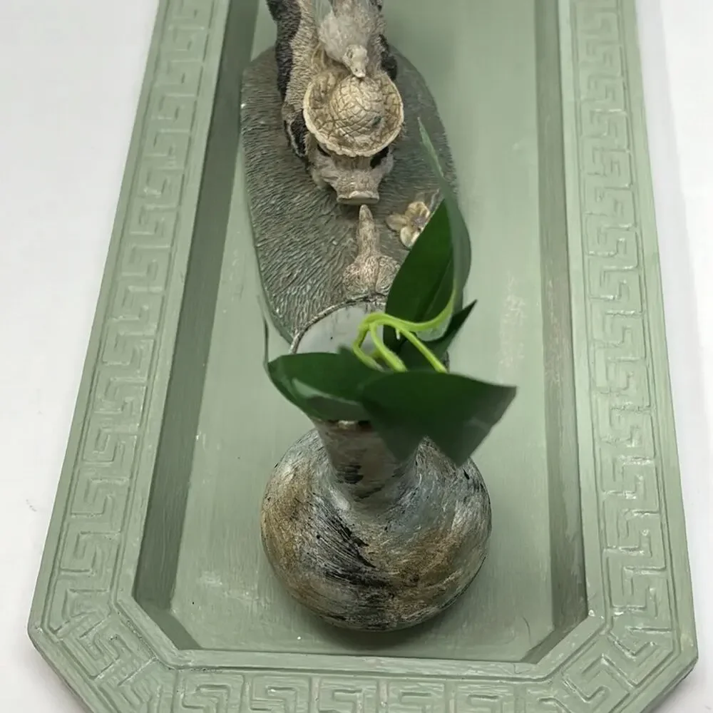 3 Piece Green Tray Farmhouse Vignette